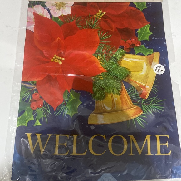 Garden flag Christmas Welcome NEW  Creekside garden flag double-sided - Picture 3 of 4